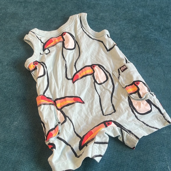 Tea Collection Toucan Romper for baby or toddler - Picture 3 of 3
